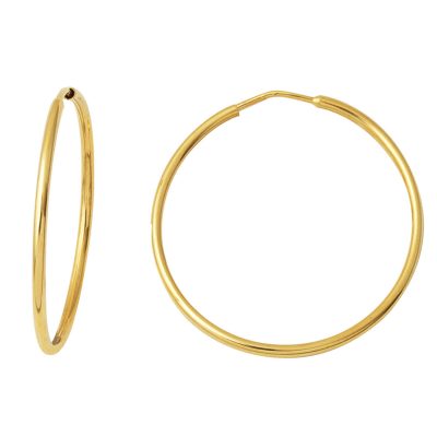 Altın Halka Küpe 14 Ayar 3,5 cm. Çaplı