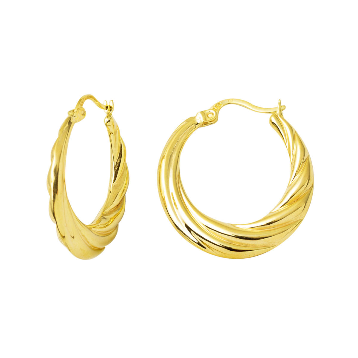 Twisted Gold Hoop Earring