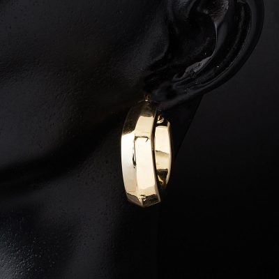 Kare Tasarım 14 Ayar Altın Küpe - 14K - 4.5g - EZ Gold