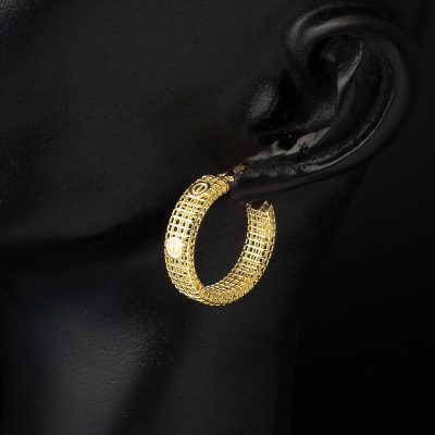 14 Ayar Altın 2 cm. Halka Küpe - 14K - 3.37g - EZ Gold