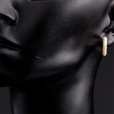 Tırtıl Suyolu 14 Ayar Altın Mini Halka Küpe - 14K - 2.03g - EZ Gold