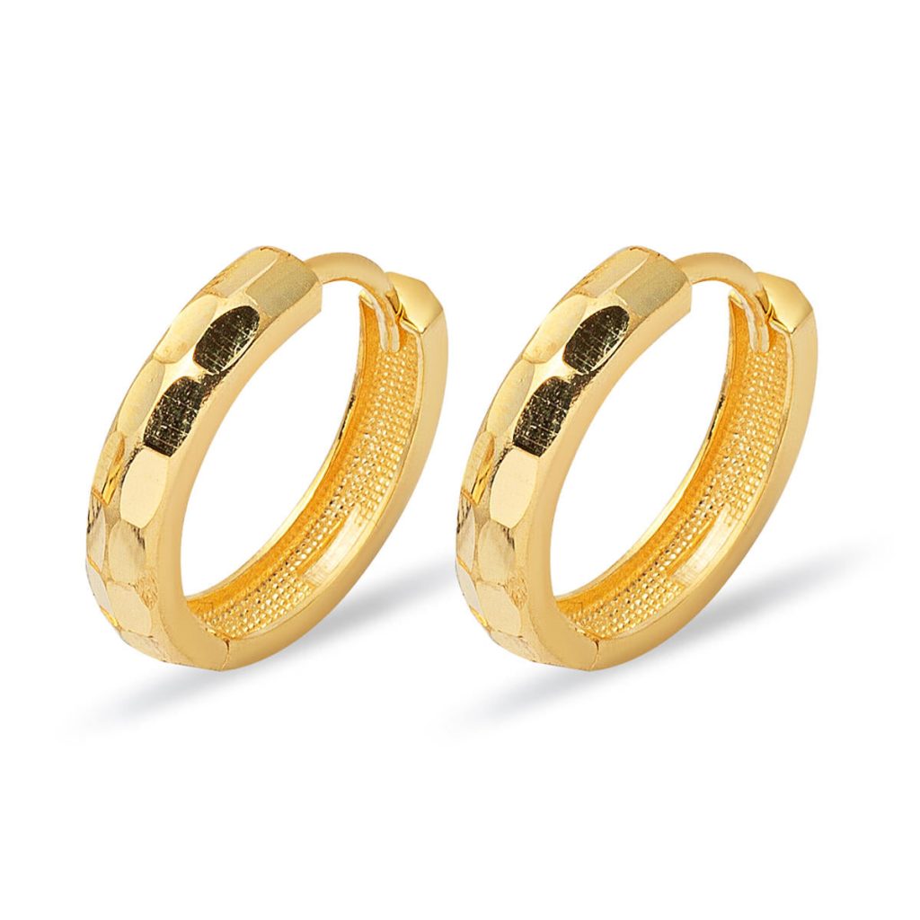 Spor Yellow Gold Women's Hoop Earring