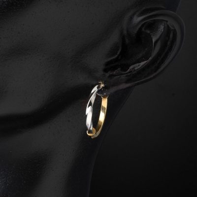 2 Cm Çaplı Burgulu 14 Ayar Altın Küpe - 14K - 1.83g - EZ Gold
