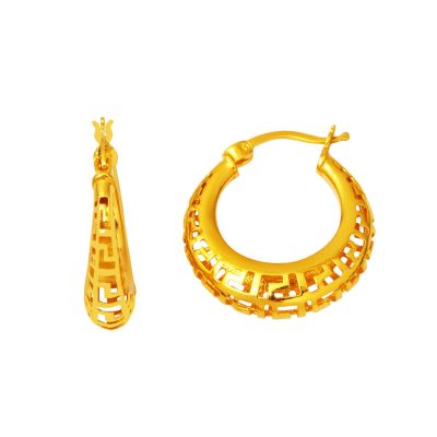 Versage Model 22K Hoop Earring Orta Boy