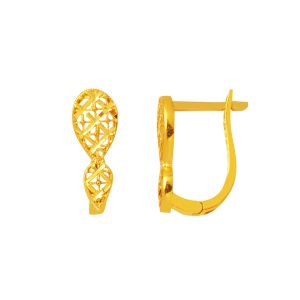 22 Carats Or sans Pierre Klipsli Boucle d&rsquo;Oreille