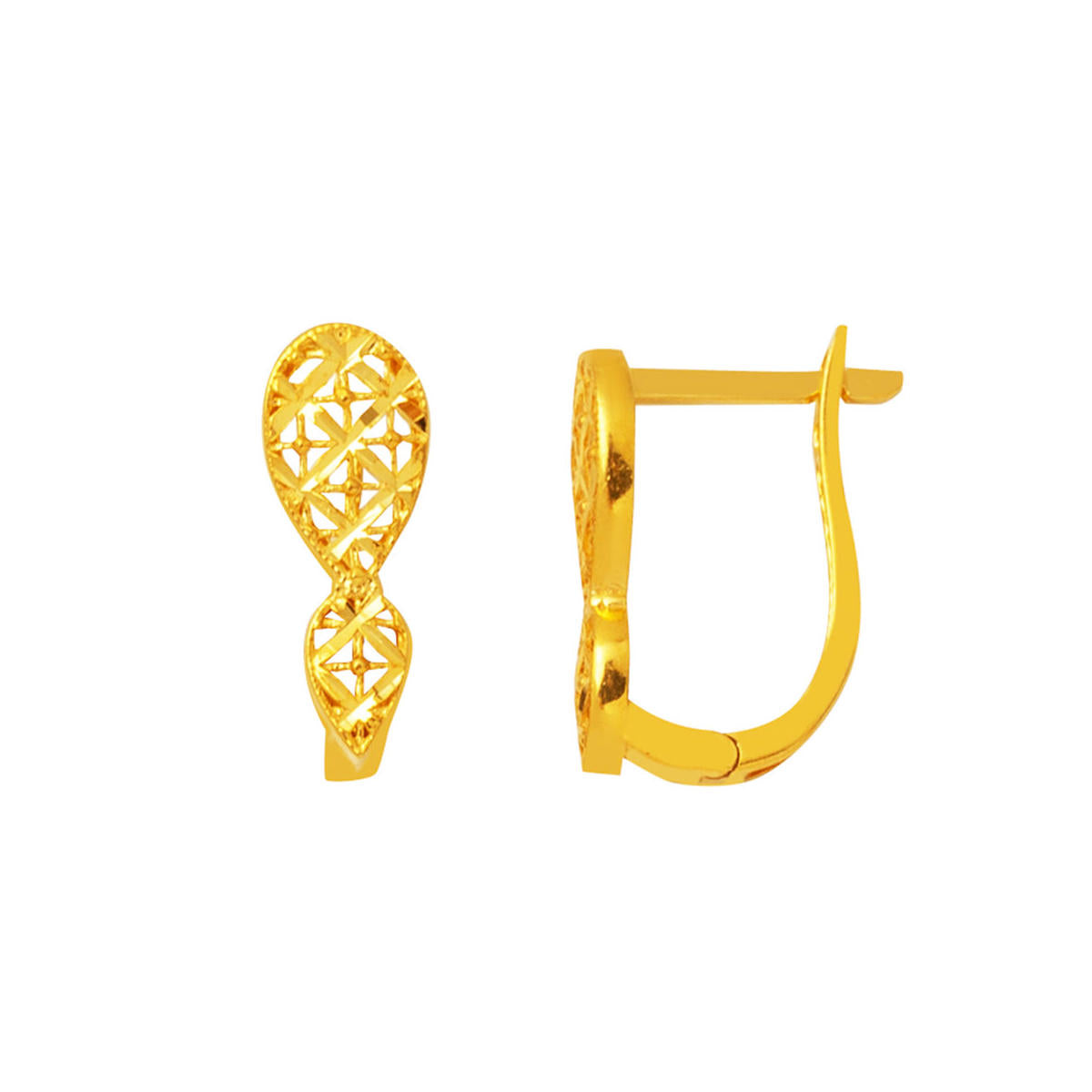 22 Karat Gold Plain Klipsli Earring