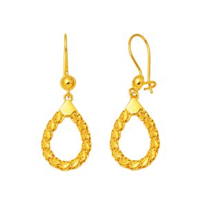 Drop Model Sallanan 14 Karat Gold Earring