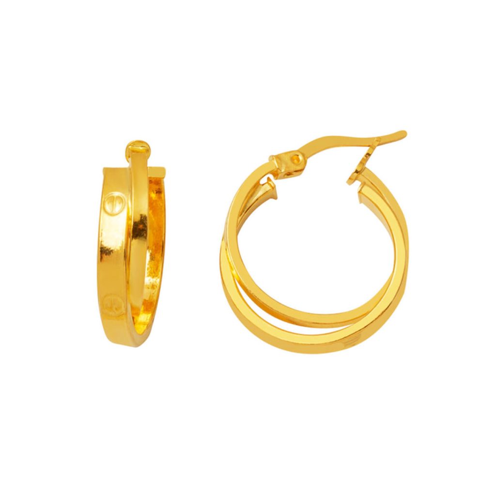 Kartiyer Model Spor Hoop Earring 22 Karat