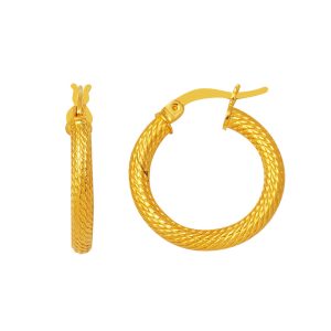 Balıksırtı 22 Carats Or Creole Boucle d&rsquo;Oreille Orta Boy
