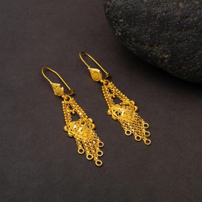 Sallantılı 22K Hint Model Gold Earring - 22K - 7.33g - EZ Gold