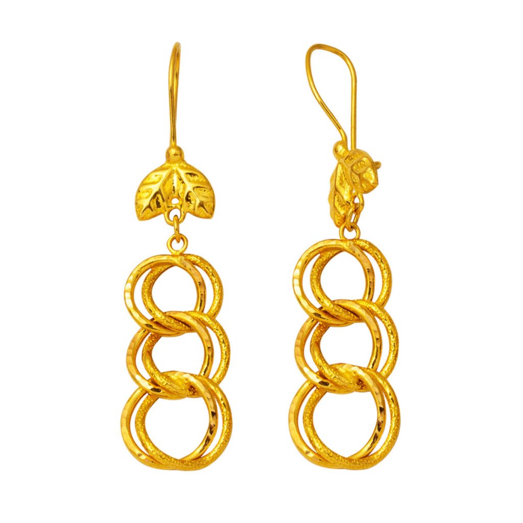 Voie Lactée 22 Carats Pendante Or Boucle d&rsquo;Oreille