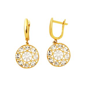 Madalyon Tree of Life 14 Karat Drop Earring