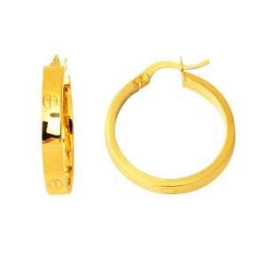 Kartiyer 22 Karat Gold Hoop Earring 2,5 cm. Çaplı