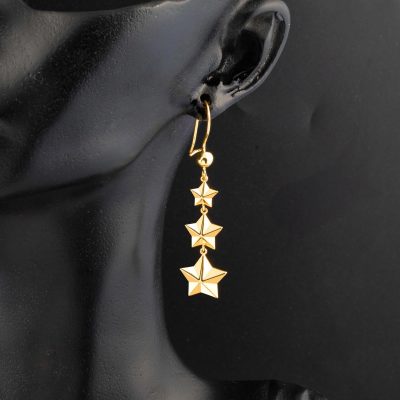 Tria Star Sallantılı 22K Gold Earring - 22K - 4.28g - EZ Gold