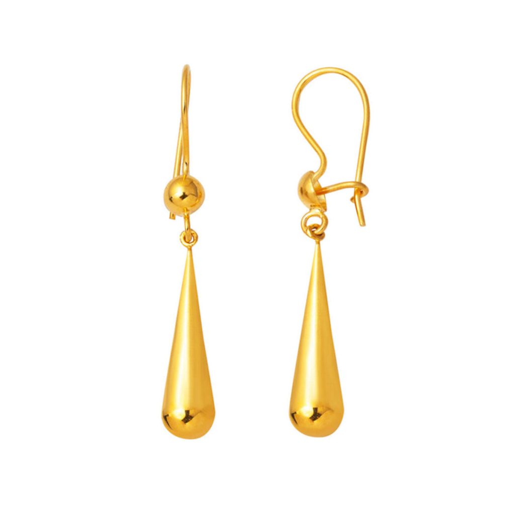 Su Dropsı Drop 14 Karat Gold Earring