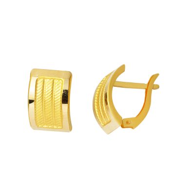 Tresse 14 Carats Or Women's Boucle d'Oreille