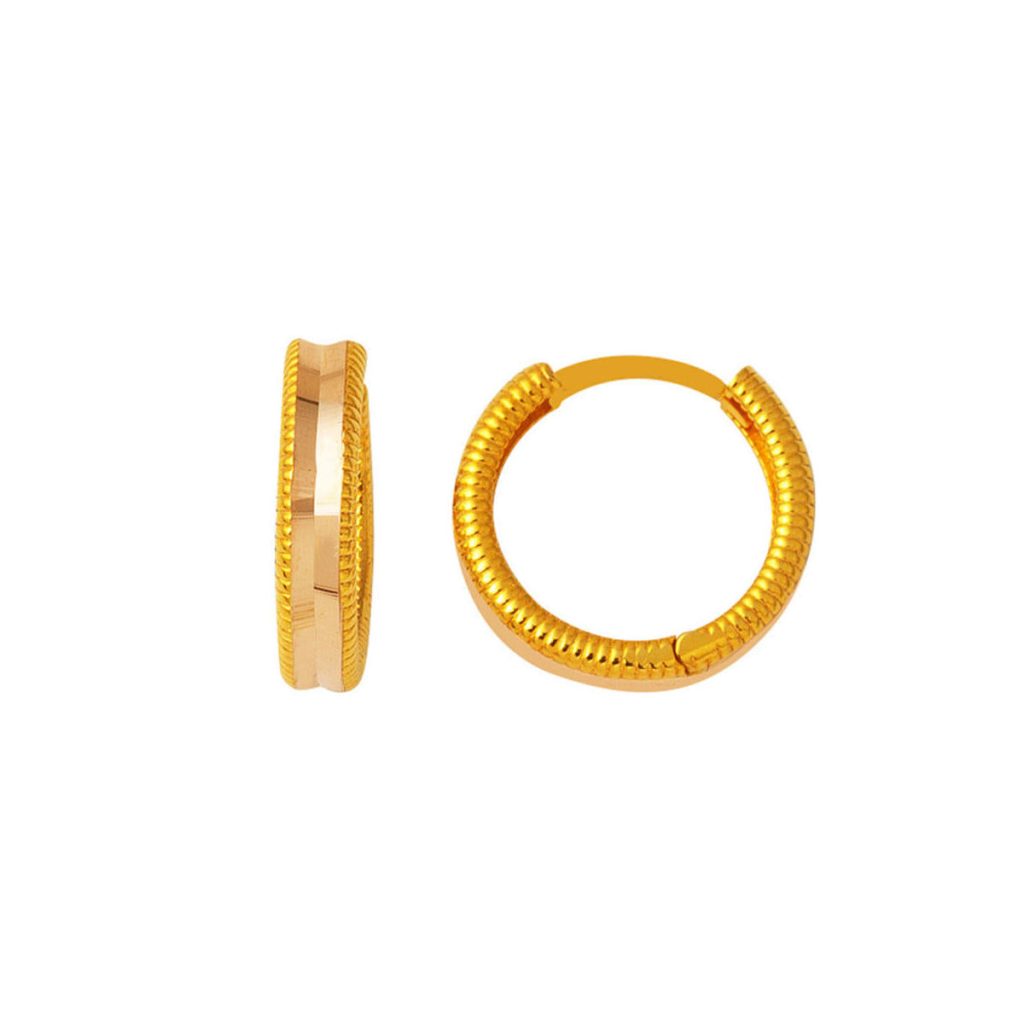 Orta Boy Ajda 22 Karat Gold Earring