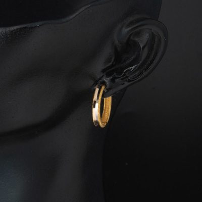 Ajda 22K Gold Hoop Earring 2 cm. - 22K - 3.81g - EZ Gold