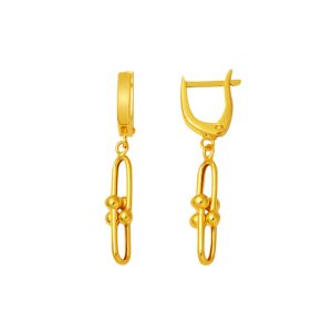 22 Karat Tiffany Drop Gold Earring