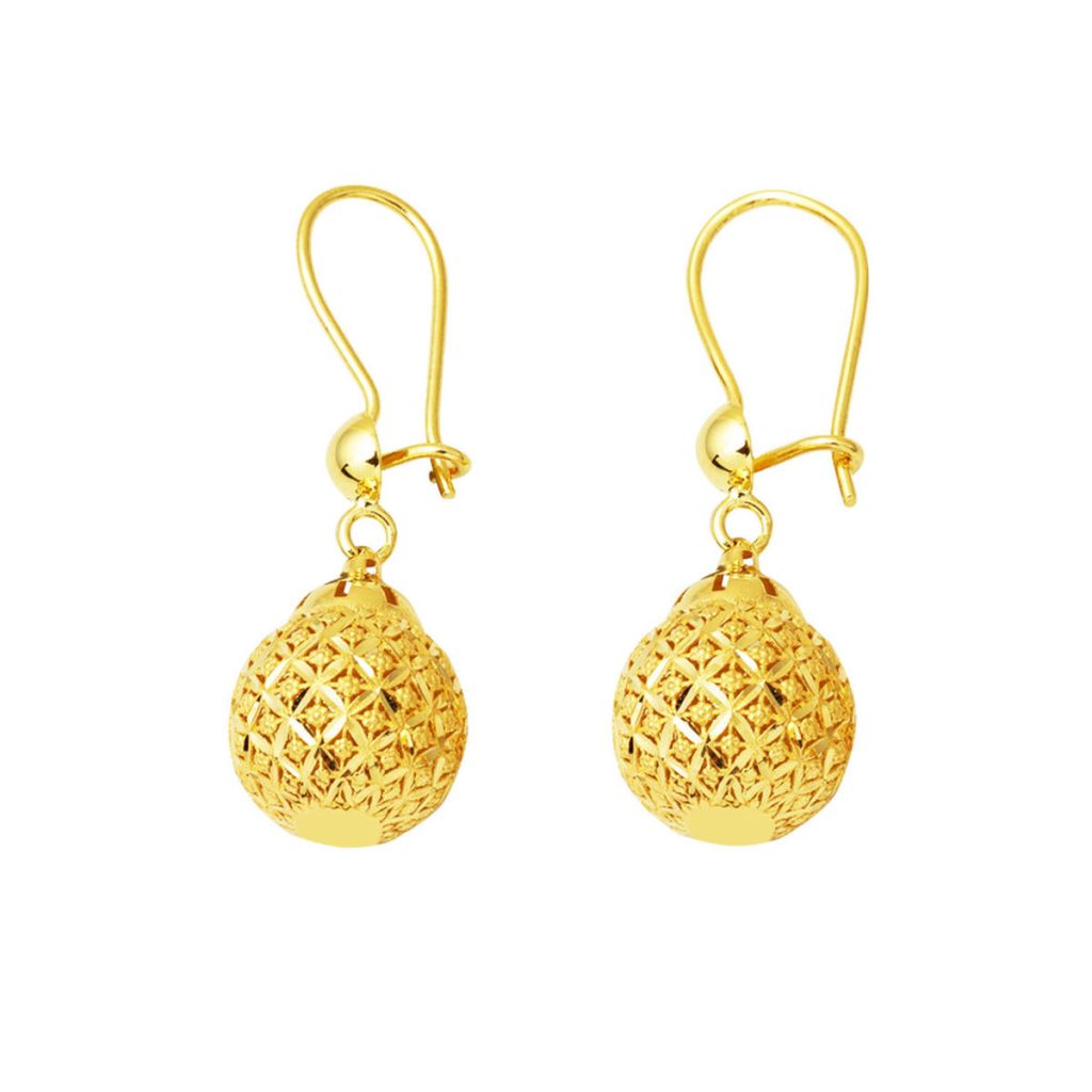 Yaşam Topu Pendante Or Boucle d&rsquo;Oreille 14 Carats