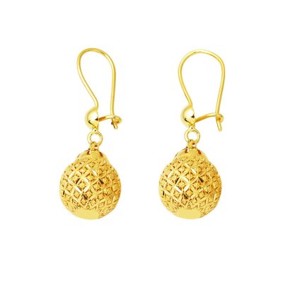 Yaşam Topu Sallantılı Or Boucle d'oreille 14 Carats
