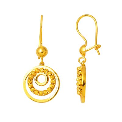 Doric Ringed 22K Sallantılı Earring