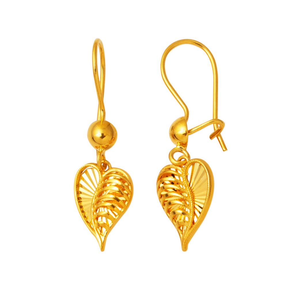 Işıltılı Coeur 22 Carats Pendante Or Boucle d&rsquo;Oreille
