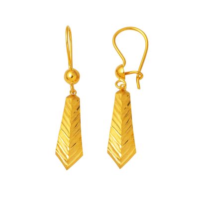 Kalemli Başak 22 Carats Sallantılı Or Boucle d'oreille