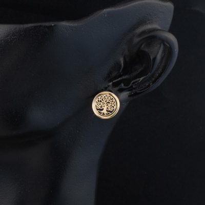Yaşam Ağacı 14K Spiked Gold Earring - 14K - 1.47g - EZ Gold