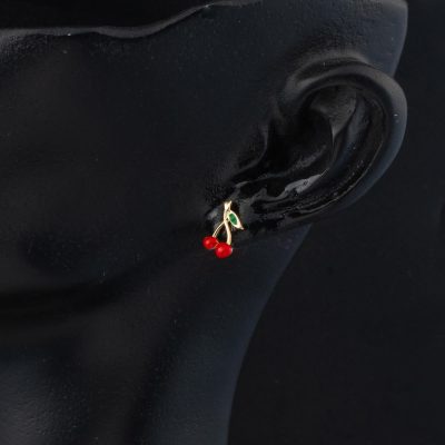 Kirazlı 14K Gold Spiked Çocuk Earringsi - 14K - 1.14g - EZ Gold