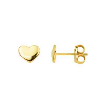14 Carats à Vis Cœur Or Boucle d'oreille