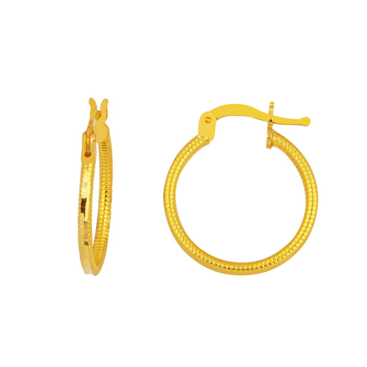 Ajda 22 Karat Gold Hoop Earring