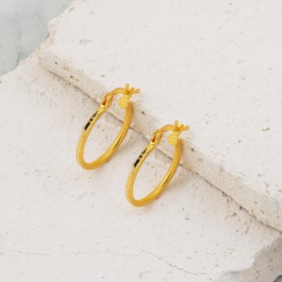 Ajda 22 Carats Or Créole Boucle d'oreille - 22K - 3.57g - EZ Gold