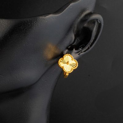 Trèfle 22 Carats sans Pierre Or Boucle d'oreille - 22K - 5.09g - EZ Gold
