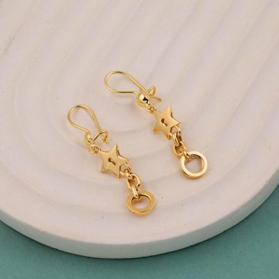 Créole Étoile Sallantılı 22 Carats Or Boucle d'oreille - 22K - 4.5g - EZ Gold