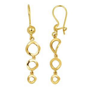 Tria Hoop Drop 14 Karat Women's Earring