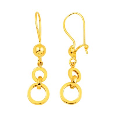 Créole Sallantılı 22 Carats Femme Or Boucle d'oreille