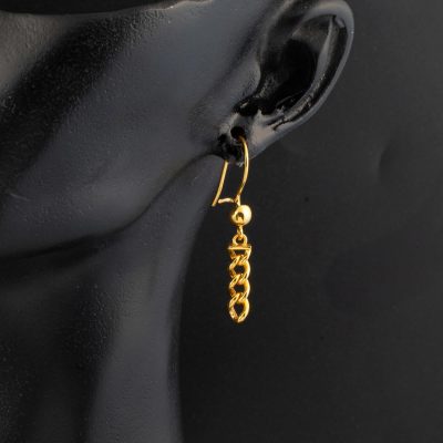 22 Carats Gourmette Sallantı Or Boucle d'oreille - 22K - 3.2g - EZ Gold