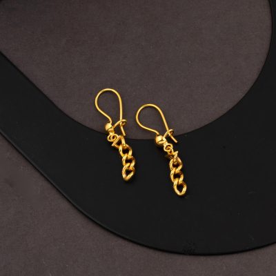Curb Sallantılı 14K Gold Earring - 14K - 2.06g - EZ Gold