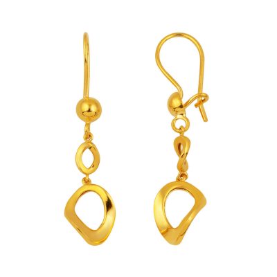22K Hoop Sallantılı Gold Earring