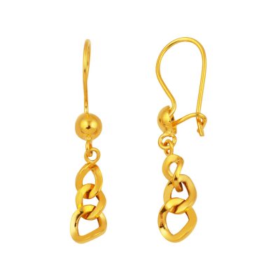 22 Carats Gourmette Zincir Sallantılı Or Boucle d'oreille