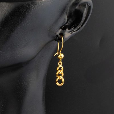 22 Carats Gourmette Zincir Sallantı Or Boucle d'oreille - 22K - 3.3g - EZ Gold