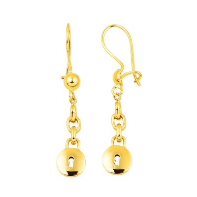 à Anneaux Kilit Sallantılı 22 Carats Or Boucle d'oreille