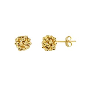 Ball Yellow Gold 14 Karat Top Earring