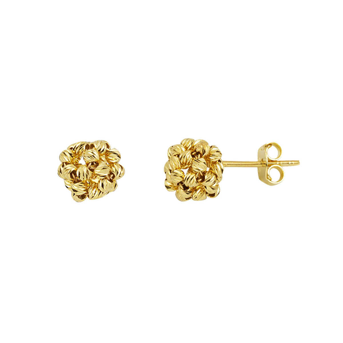 Ball Yellow Gold 14 Karat Top Earring