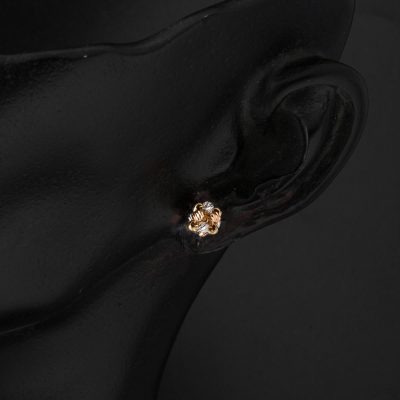 Üç Coloré Dorique Yumağı Or Boucle d'oreille 14 Carats - 14K - 1.37g - EZ Gold