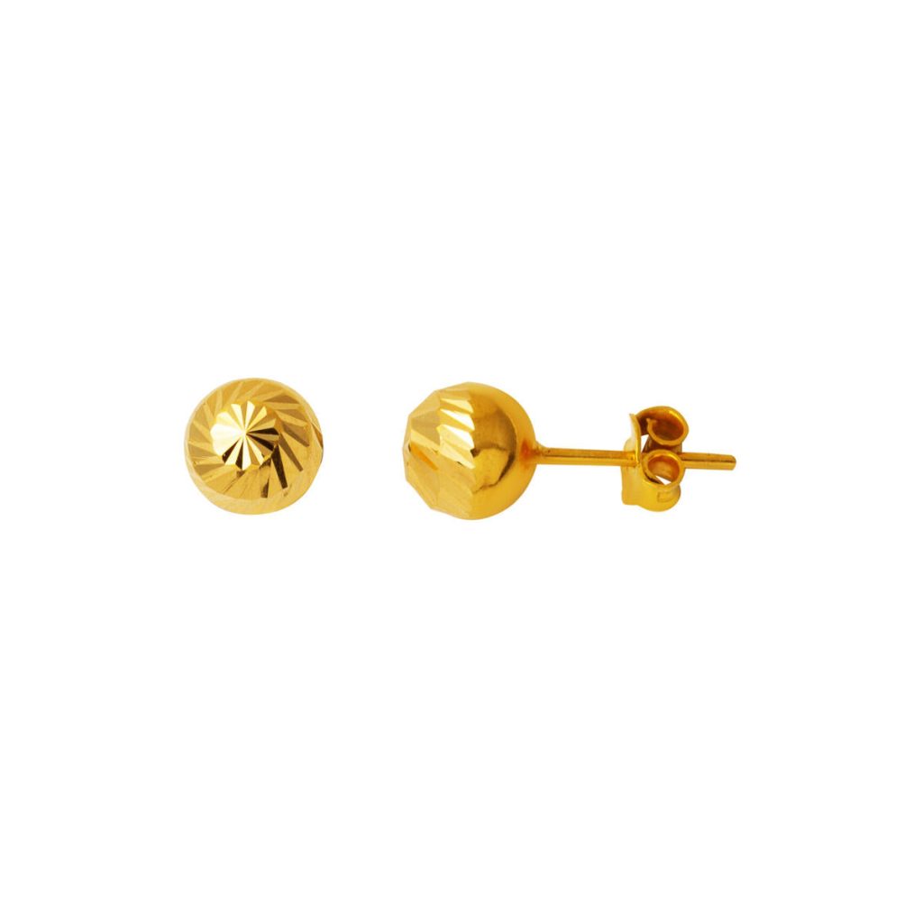 Kalemli 22 Karat Yellow Gold Top Earring 7 mm.