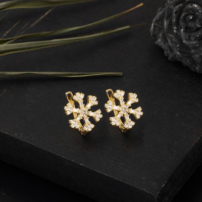 14K Baguette with Stones Kartanesi Gold Earring - 14K - 3.06g - EZ Gold