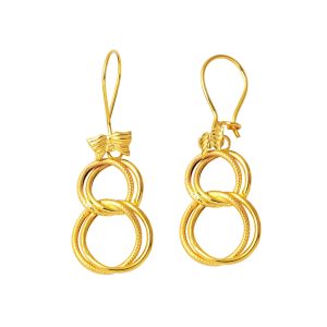 14 Karat Milky Way Butterfly Drop Gold Earring