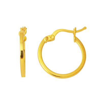 Klasik 22K 2 cm. Çaplı Hoop Gold Earring